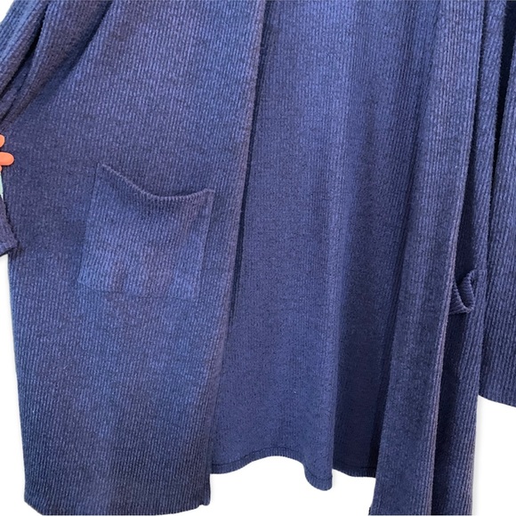 Long Line Royal Blue Cardigan - Picture 3 of 4